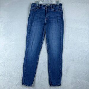 Paige Hoxton Ankle Jeans Medium Wash Denim Mid Rise Womens Blue Size 28